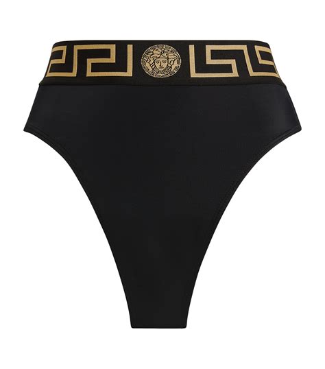 versace greca cutout swimsuit|versace high waist bikini bottom.